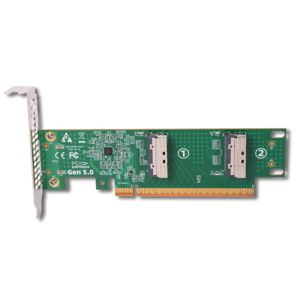 PCI-e 5.0 X16에서 듀얼 MCIO 8i 어댑터 - Pcie 5.0 Gpu Riser Cable 리뷰 및 가격